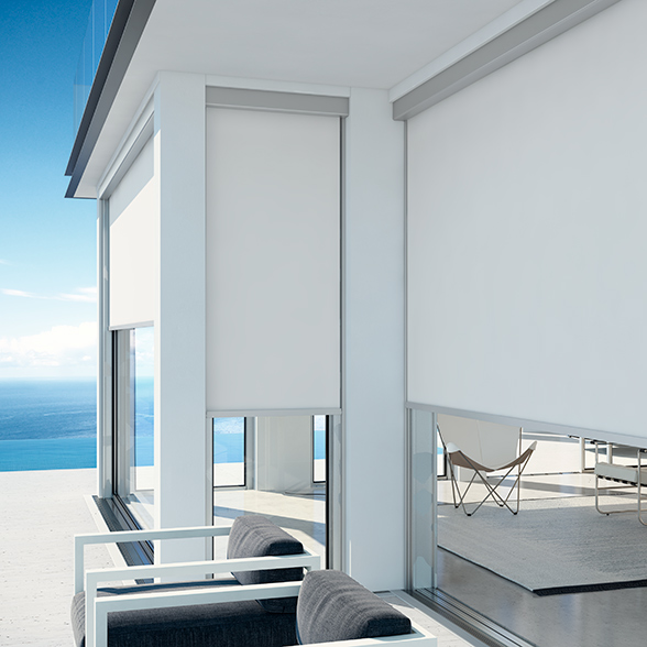 Cortina enrollable con cajón exterior